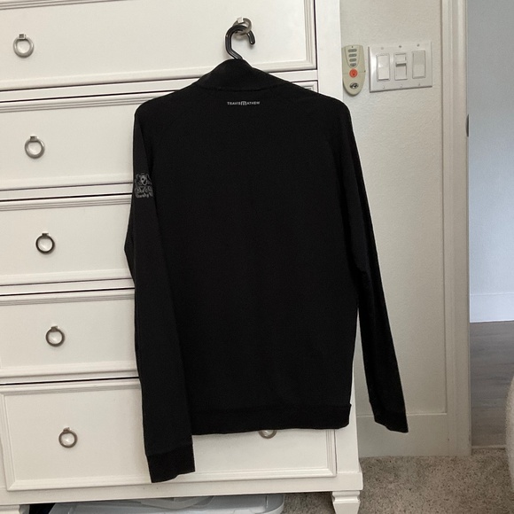 #0401 Black Quarter Zip Size M Brand Travis Mathew - Picture 2 of 3